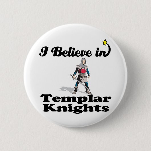 ik geloof in tempelridders ronde button 5,7 cm (Voorkant)