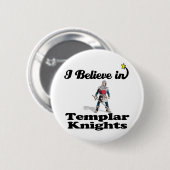 ik geloof in tempelridders ronde button 5,7 cm (Voorkant /achterkant)