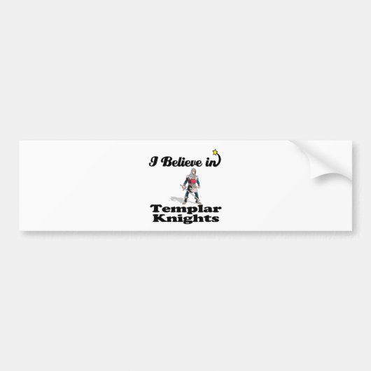 ik geloof in templar messghts bumpersticker (Voorkant)