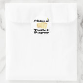 ik geloof in toiletpapier ronde sticker (Tas)