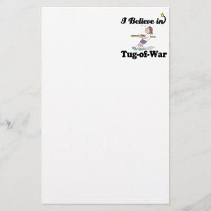 ik geloof in touwtrekken briefpapier