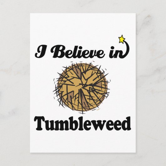 ik geloof in tumbleweed briefkaart (Voorkant)