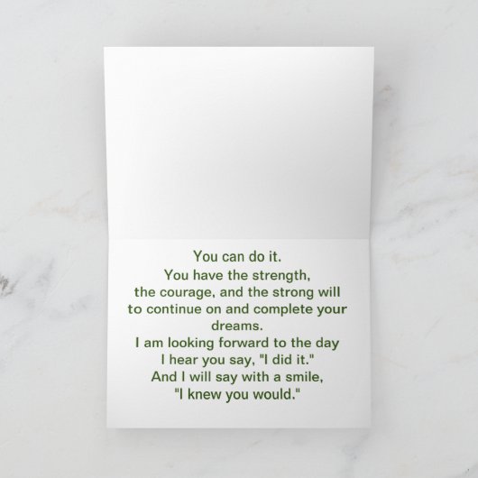 "ik geloof in u" Aanmoediging met Libellen Kaart (Binnen)