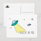 "ik geloof in u" Briefkaart (Kunst door Em (Voorkant / Achterkant)