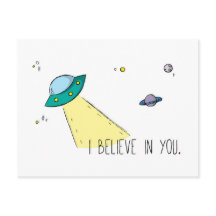 "ik geloof in u" Briefkaart (Kunst door Em