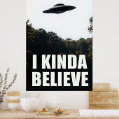 Ik geloof in UFO-Poster - Alien Wall Art Poster (Keuken)