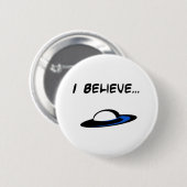 Ik geloof in UFO's Ronde Button 5,7 Cm (Voorkant /achterkant)