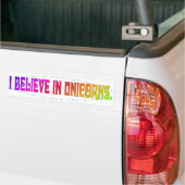 Ik geloof in Unicorns Bumpersticker (Op Truck)