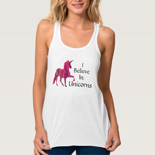 Ik geloof in Unicorns Tanktop (Voorkant)