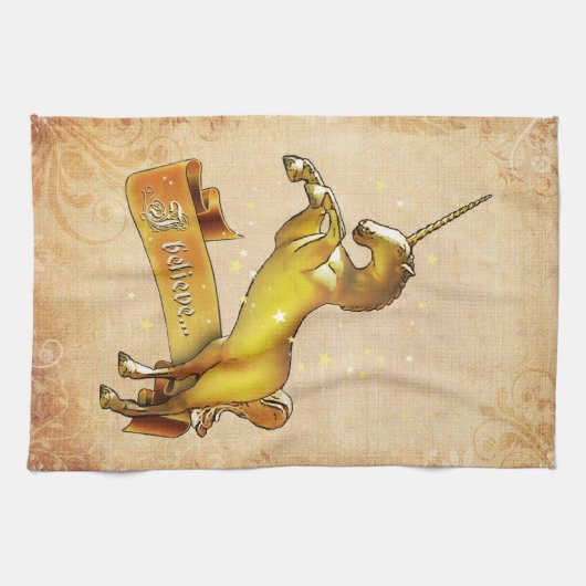 Ik geloof in Unicorns Theedoek (Horizontaal)