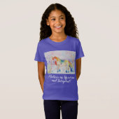 Ik geloof in Unicorns vrouwen Waterverf t Shirt (Voorkant volledig)