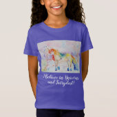 Ik geloof in Unicorns vrouwen Waterverf t Shirt (Voorkant)