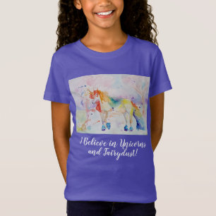 Ik geloof in Unicorns vrouwen Waterverf t Shirt