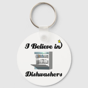 ik geloof in vaatwassers sleutelhanger