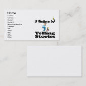 ik geloof in verhalen vertellen visitekaartje (Voorkant / Achterkant)