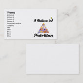 ik geloof in voeding visitekaartje (Voorkant / Achterkant)