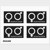 Ik geloof in wetenschap rechthoekige sticker (Vel)