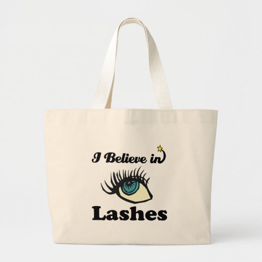 ik geloof in wimpers grote tote bag (Voorkant)