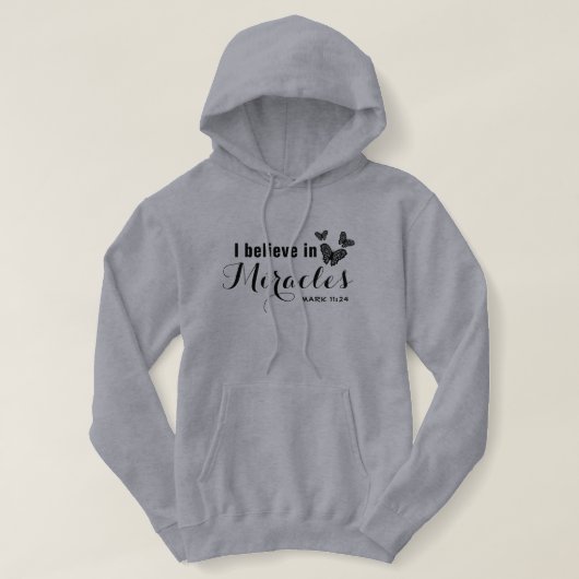 Ik geloof in wonderen hoodie (Design voorkant)