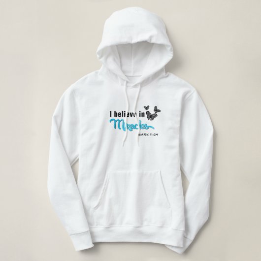 Ik geloof in wonderen hoodie (Design voorkant)