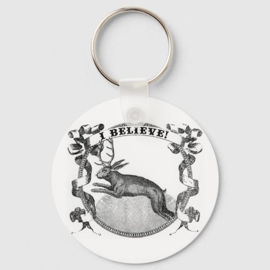 Ik geloof (Jackalope) Sleutelhanger (Voorkant)