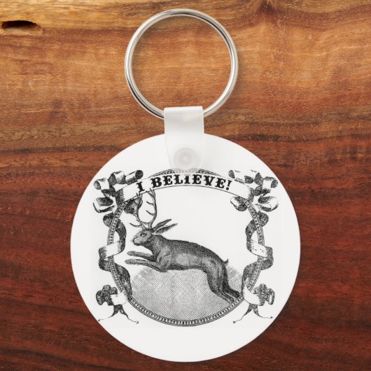 Ik geloof (Jackalope) Sleutelhanger (Voorkant)