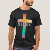 Ik geloof Jezus Christus.  T-shirt (Voorkant)