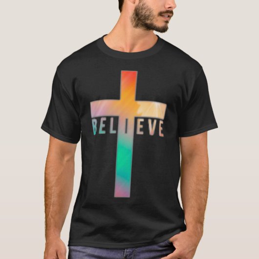 Ik geloof Jezus Christus.  T-shirt (Voorkant)