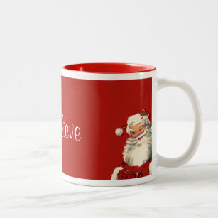 "Ik geloof" Jolly  Santa Tweekleurige Koffiemok