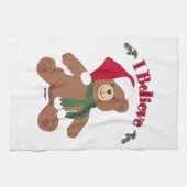 Ik Geloof! Kerst Teddybeer Theedoek (Horizontaal)