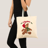 Ik Geloof! Kerst Teddybeer Tote Bag (Voorkant (product))