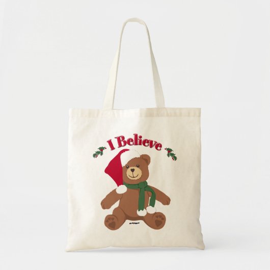 Ik Geloof! Kerst Teddybeer Tote Bag (Voorkant)