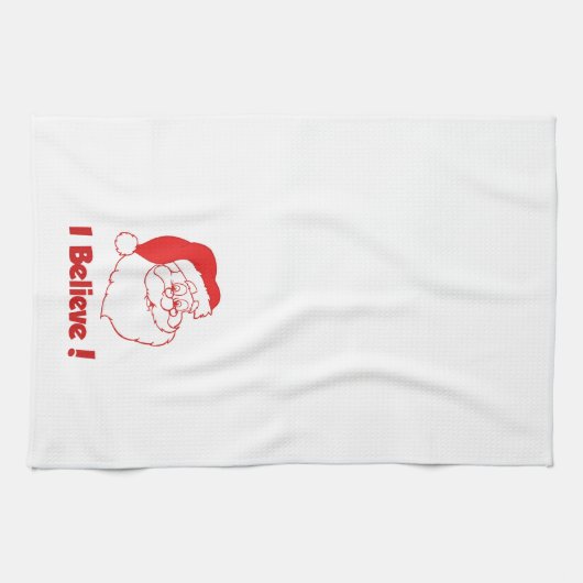 "Ik geloof kersthanddoek" Theedoek (Horizontaal)