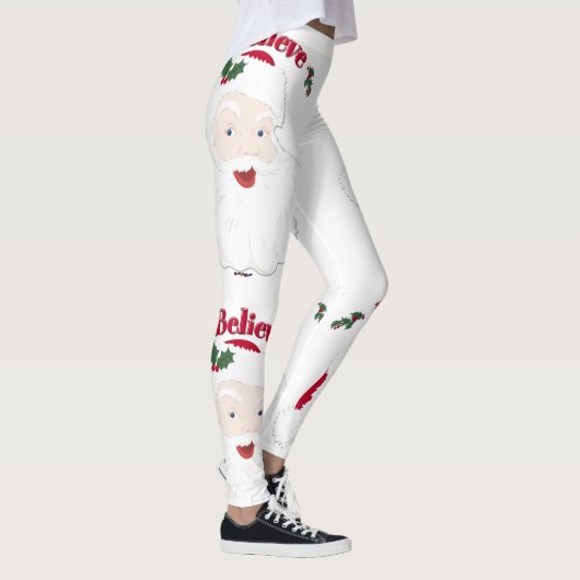 Ik geloof  kerstman leggings (Rechts)