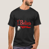 Ik geloof Kerstmis Jingle Bell T-shirt (Voorkant)