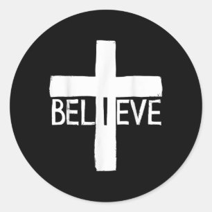 Ik geloof kruis God Jezus religieus geloof christe Ronde Sticker