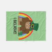 Ik geloof! Leprechaun Bigfoot Fleece Deken (Voorkant (Horizontaal))