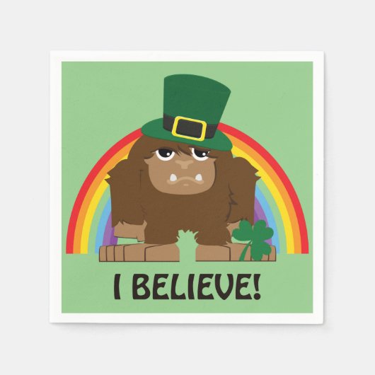 Ik Geloof! Leprechaun Bigfoot Servet (Voorkant)