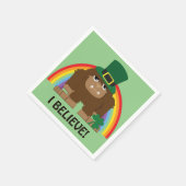 Ik Geloof! Leprechaun Bigfoot Servet (Hoek)