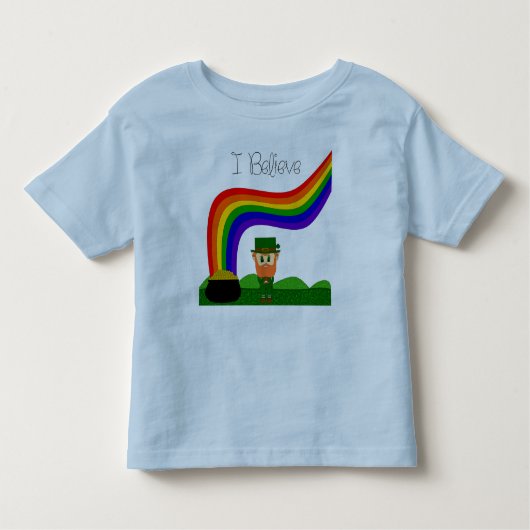 Ik geloof - Leprechaun Kinder Shirts (Voorkant)