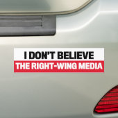 Ik geloof niet dat de media anti-Republikein Bumpersticker (Op auto)