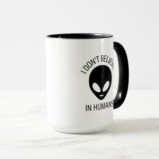 Ik geloof niet in de Mok van de mensheid. (Voorkant rechts)