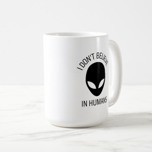 Ik geloof niet in de Mok van de mensheid. (Voorkant rechts)