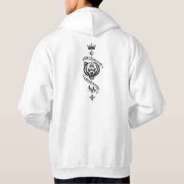 Ik geloof niet in geluk Beer achterkant afdruk Hoodie