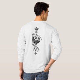 Ik geloof niet in geluk Beer achterkant afdruk T-shirt