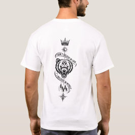 Ik geloof niet in geluk Beer achterkant afdruk T-shirt