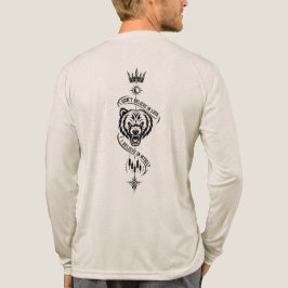 Ik geloof niet in geluk Beer achterkant afdruk Tri-Blend Shirt