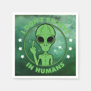 Ik geloof niet in grappige Alien ontwerp voor mens Servet