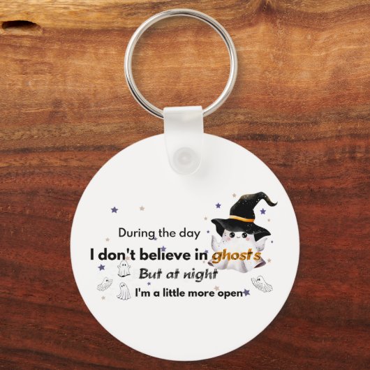 Ik geloof niet in Halloween-plezier Sleutelhanger (Achterkant)