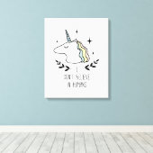 Ik geloof niet in mensen canvas afdruk (Insitu (Houten vloer))